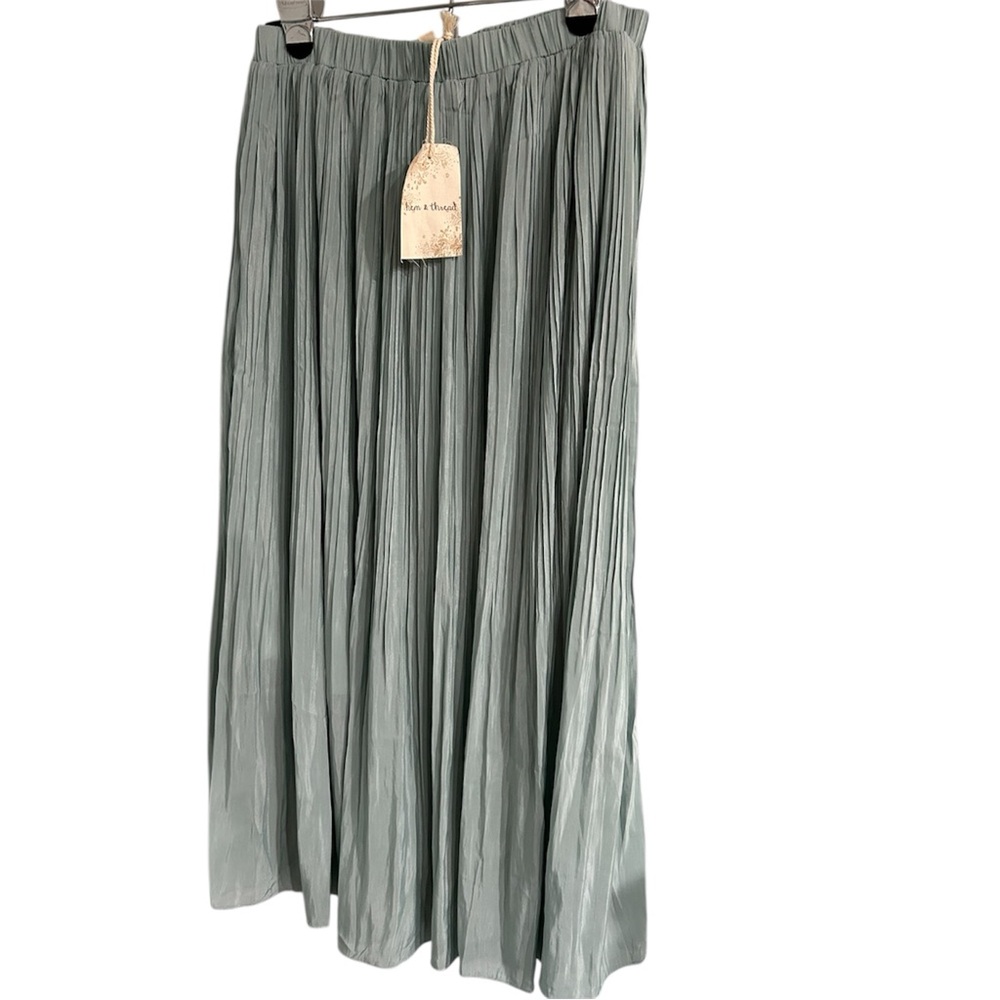 Hem & Thread Light Blue Green Maxi Skirt - Picture 3 of 7